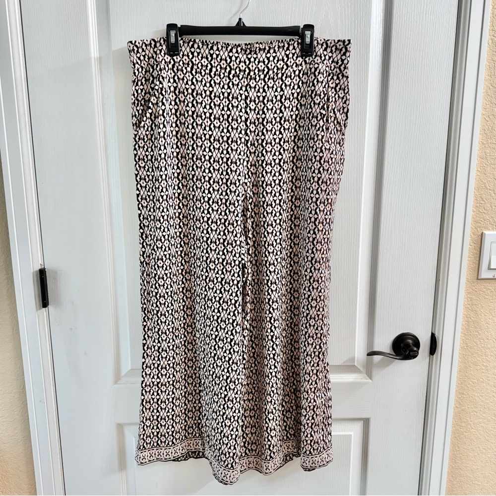 Max Studio Patterned Wide-Leg Pants